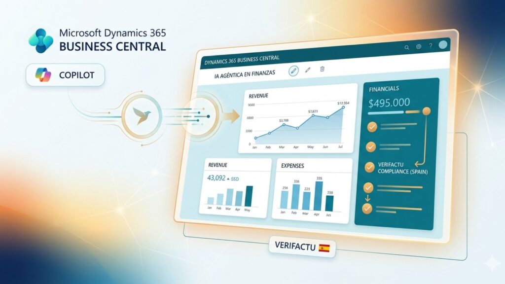 IA agéntica en finanzas: Business Central, Copilot y VeriFactu (España) 